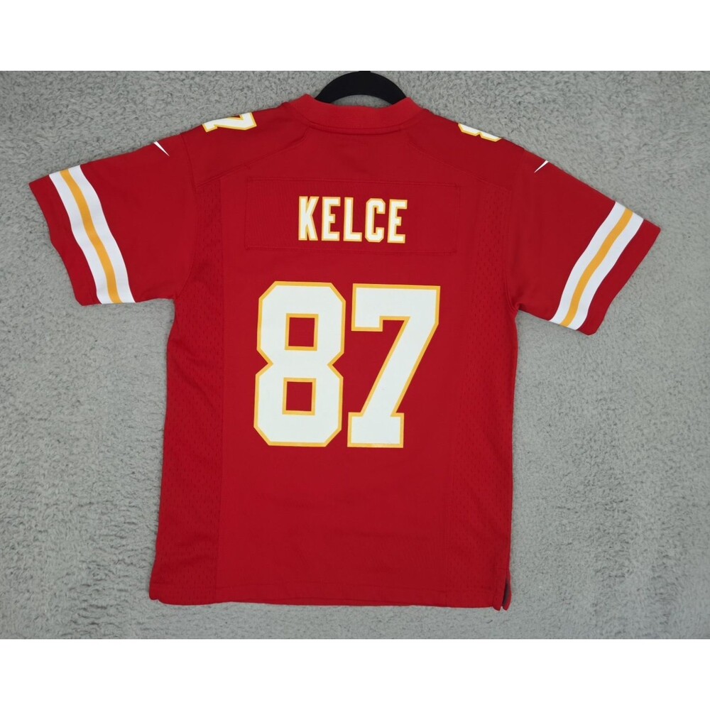 Nike Jersey Travis Kelce #87 Kansas City Chiefs SB LIV Youth Boys Medium Red NFL